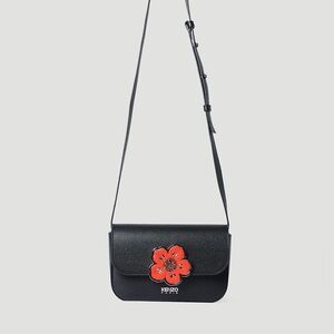 Kenzo black leather with boke flower bag